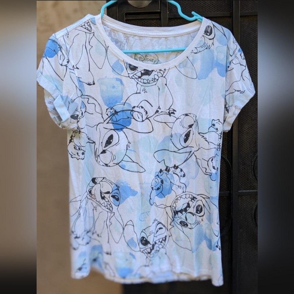 Disney, Stitch Watercolor Allover Screenprint Tee